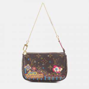 Pre Owned Louis Vuitton Mini Pochette Accessoires Holiday Handbag Monogram Vivienne
