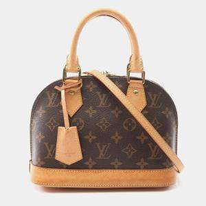 Pre Owned Louis Vuitton Alma Bb Shoulder Handbag Monogram Canvas Leather