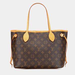 Pre Owned Louis Vuitton Brown Monogram Neverfull PM