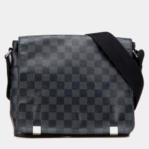 Pre Owned Louis Vuitton Black Damier Graphite District PM