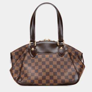 Pre Owned Louis Vuitton Brown Damier Ebene Verona PM