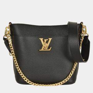 Pre Owned Louis Vuitton Rock & Walk Shoulder Bag Leather Noir Chain Black
