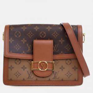Pre Owned Louis Vuitton Dauphine MM Reverse Monogram Canvas Shoulder Bag