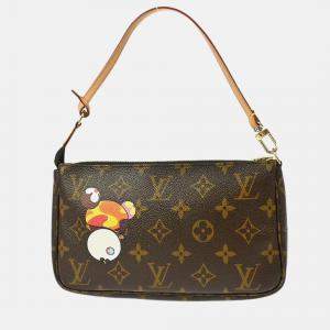 Pre Owned Louis Vuitton Pochette Accessoires Monogram Panda Canvas Shoulder Bag