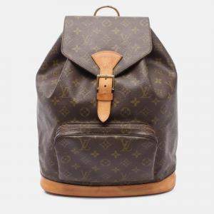 Pre Owned Louis Vuitton Brown Monogram Montsouris GM