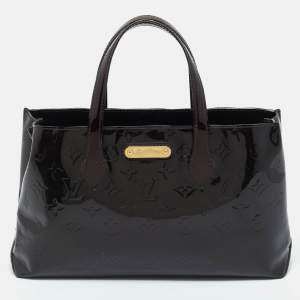 Pre Owned Louis Vuitton Amarante Monogram Vernis Leather Wilshire PM Bag