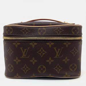 Pre Owned Louis Vuitton Nice Brown Coated Canvas Mini Handbag