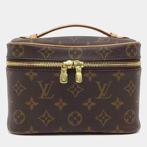 Pre Owned Louis Vuitton Brown Canvas Nice Mini
