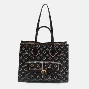 Pre Owned Louis Vuitton Black/Pink Monogram Fall for You Canvas Neo Onthego MM Tote