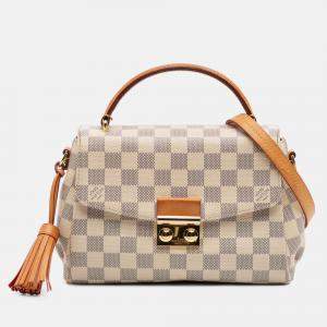 Pre Owned Louis Vuitton White Damier Azur Croisette