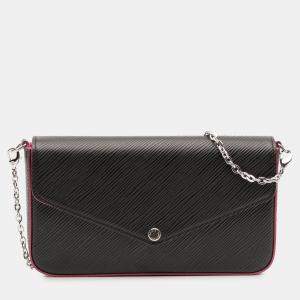 Pre Owned Louis Vuitton Black Epi Pochette Felicie