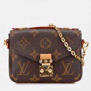 Pre Owned Louis Vuitton Brown Monogram Micro Metis