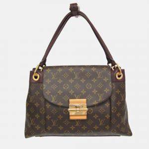 Pre Owned Louis Vuitton Monogram Olympe Aurore Brown Handbag 