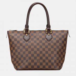 Pre Owned Louis Vuitton Brown Damier Ebene Saleya PM