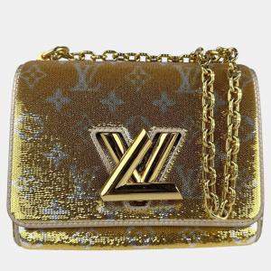 Pre Owned Louis Vuitton Twist PM  Gold Silver Sequin  Shoulder Bag