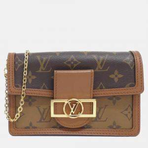 Pre Owned Louis Vuitton Monogram Portefeuille Dauphine Chain Wallet