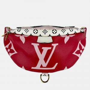 Pre Owned Louis Vuitton Body Bag Waist Giant Monogram Bum Red Pink White Gold