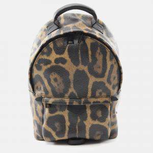Pre Owned Louis Vuitton Palm Springs Pm Backpack Coated Canvas Leather Brown Black
