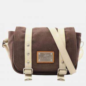 Pre Owned Louis Vuitton Busas Pm Shoulder Bag  Antigua Canvas Moka