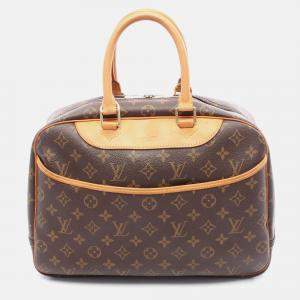 Pre Owned Louis Vuitton Deauville Bowling Vanity Handbag  Monogram Canvas