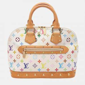 Pre Owned Louis Vuitton Alma Monogram Multicolor Canvas and Leather Top Handle Bag