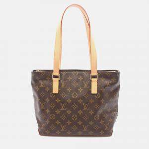 Pre Owned Louis Vuitton Cabas Piano Shoulder Tote Bag Monogram Canvas