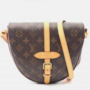 Pre Owned Louis Vuitton Shanti Gm Shoulder Bag  Monogram Canvas Leather