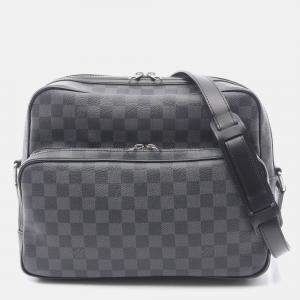 مملوكة مسبقًا Louis Vuitton Io Shoulder Bag Crossbody  Damier Graphite Black Mens