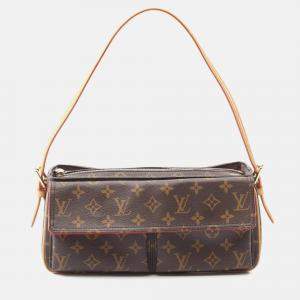 Pre Owned Louis Vuitton Vivacite MM Shoulder Hand Bag  Monogram Canvas