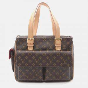 Pre Owned Louis Vuitton Multiple Cite Shoulder Handbag Monogram Canvas Brown