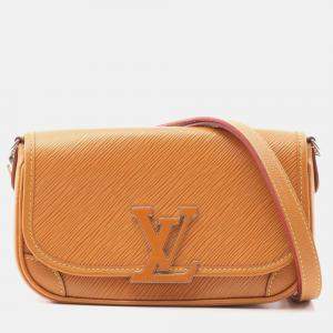 Pre Owned Louis Vuitton Busi NM Shoulder Crossbody Bag  Epi Leather Brown Gold