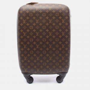 Pre Owned Louis Vuitton Zephyr 55 Suite Case Travel Bag  Monogram Canvas Brown