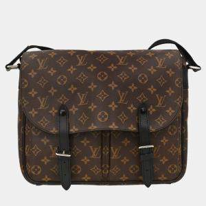 Pre Owned Louis Vuitton Monogram Macassar Christopher Shoulder Bag