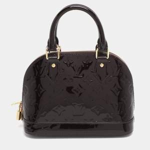 Pre Owned Louis Vuitton Amarante Monogram Vernis Alma BB Bag