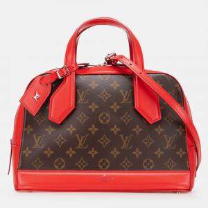 Pre Owned Louis Vuitton Brown/Red Monogram Dora PM