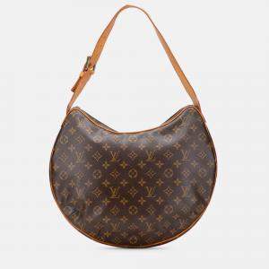 Pre Owned Louis Vuitton Brown Monogram Croissant GM
