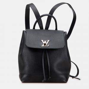 Pre Owned Louis Vuitton Black Leather Taurillon Lockme Backpack