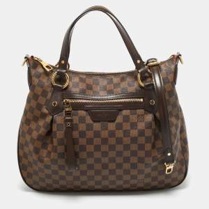 Pre Owned Louis Vuitton Damier Ebene Canvas Evora MM Bag