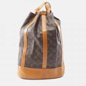 Pre Owned Louis Vuitton Randonnee GM Shoulder Bag Monogram Canvas Brown