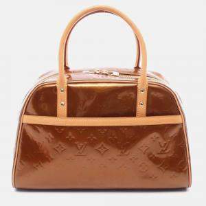 Pre Owned Louis Vuitton Tompkins Square Brown Monogram Vernis Leather Tote Bag