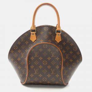 Pre Owned Louis Vuitton Ellipse MM Brown Monogram Canvas Top Handle Bag