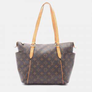 Pre Owned Louis Vuitton Totally Brown Monogram Canvas Leather PM Tote 