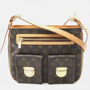 Pre Owned Louis Vuitton Hudson Brown Monogram Canvas Gm Crossbody Shoulder Bag