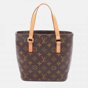Pre Owned Louis Vuitton Vavin Pm Handbag Monogram Canvas Leather Brown