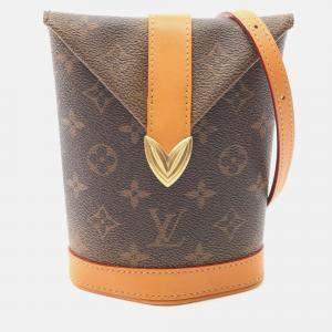 Pre Owned Louis Vuitton Envelope Pouch Shoulder Bag Monogram Dust Canvas Leather