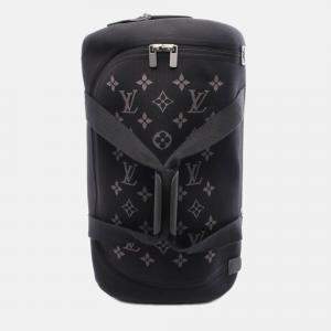 Pre Owned Louis Vuitton Horizon Soft 2R55 Carry Bag Monogram Eclipse Canvas Leather