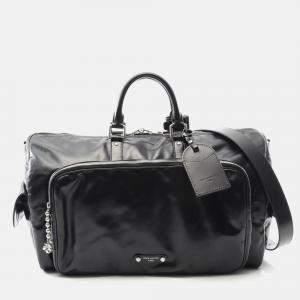 Pre Owned Louis Vuitton Keepall Cargo Bandouliere 50 Travel Bag Leather Black