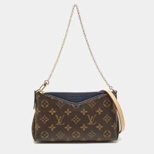 Pre Owned Louis Vuitton Marine Monogram Canvas Pallas Chain Clutch