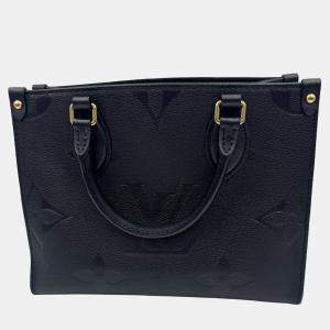 Pre Owned Louis Vuitton OnTheGo PM Noir Monogram Empreinte Leather Tote Bag