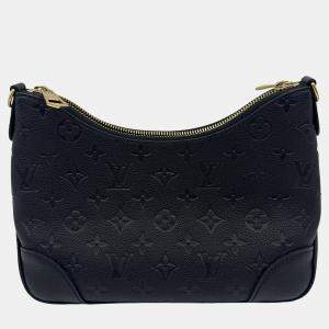 Pre Owned Louis Vuitton Boulogne NM Handbag Coated Monogram Black